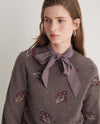 YERSE - Flower Embroidery Jumper in Fondo Piedra