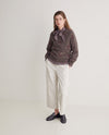 YERSE - Flower Embroidery Jumper in Fondo Piedra