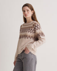 YERSE - Jacquard Sweater in Ecru