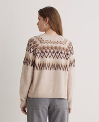 YERSE - Jacquard Sweater in Ecru