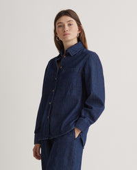 YERSE - Denim Shirt in Indigo Blue
