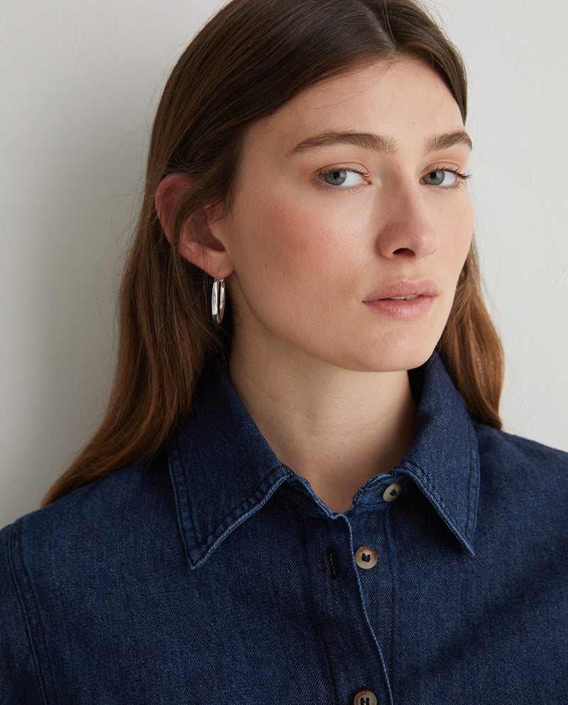 YERSE - Denim Shirt in Indigo Blue