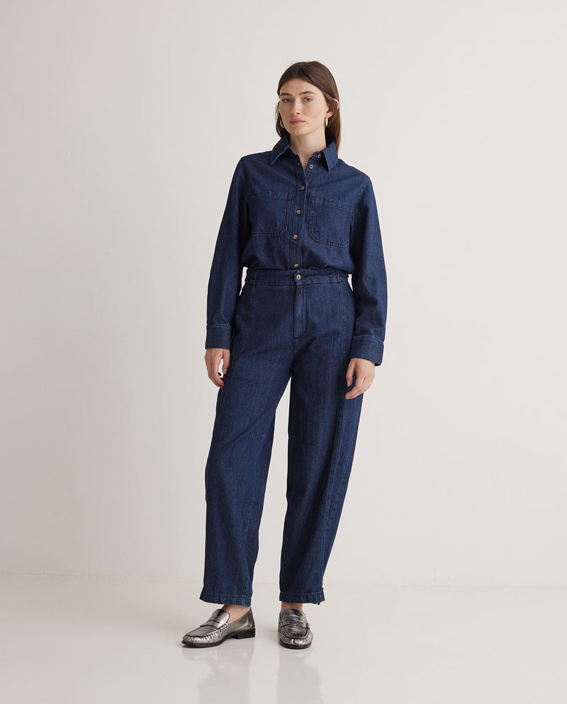 YERSE - Balloon Fit Jeans in Indigo Blue