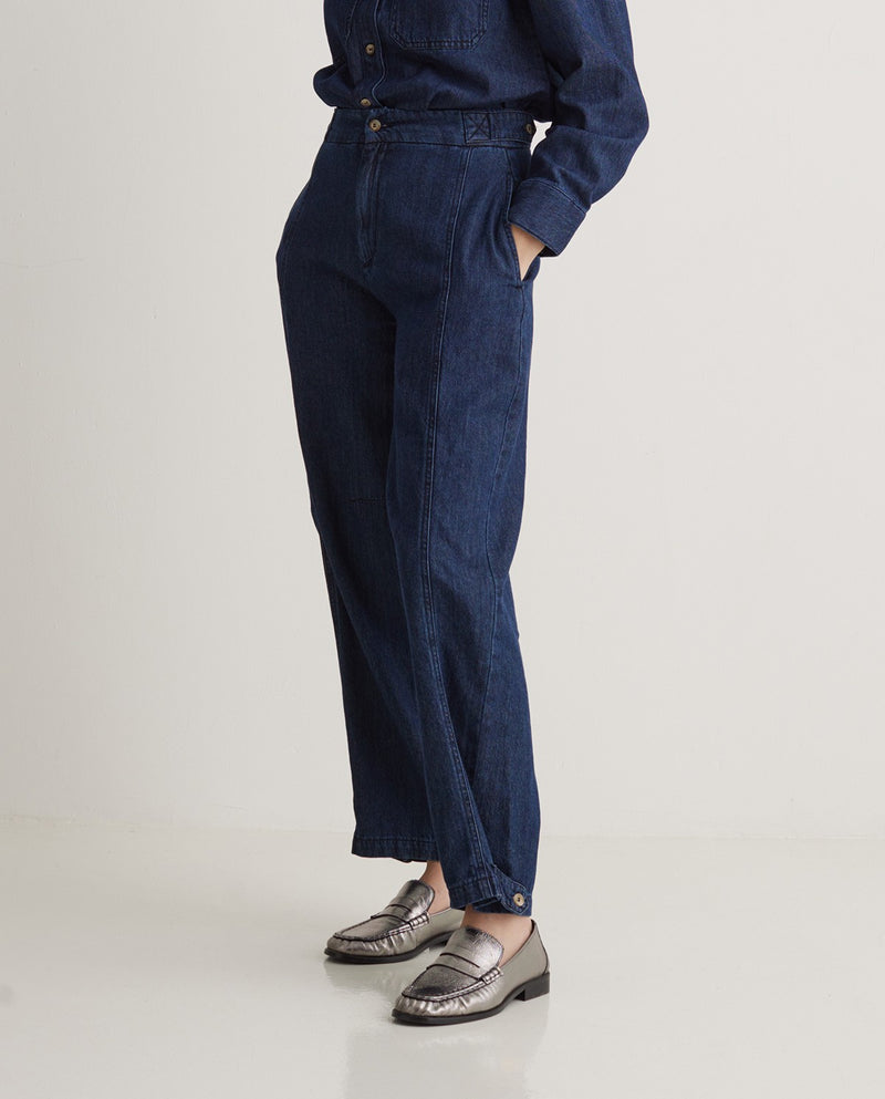 YERSE - Balloon Fit Jeans in Indigo Blue