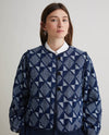 YERSE - Jacquard Short Jacket in Indigo