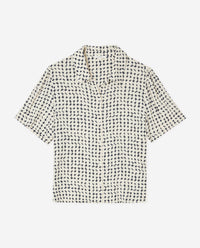 YERSE - Collar Shirt in Navy Dots