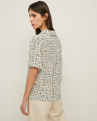 YERSE - Collar Shirt in Navy Dots