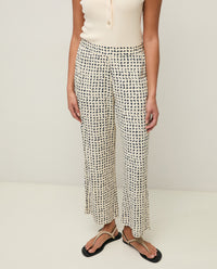 YERSE - Crepe Trousers in Navy Dots