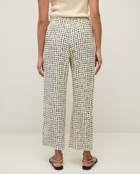 YERSE - Crepe Trousers in Navy Dots