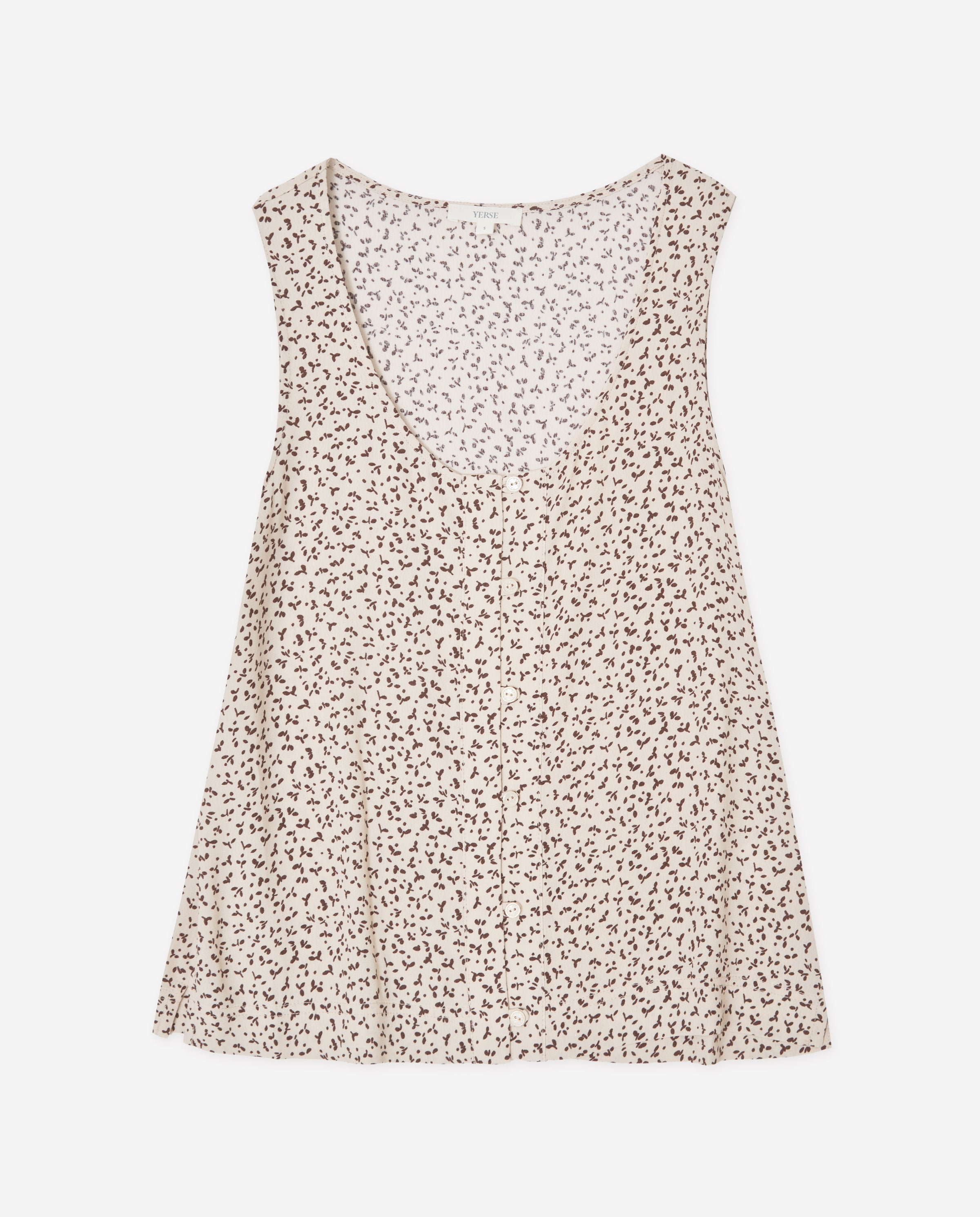 YERSE - Crepe Top in Natural Flower