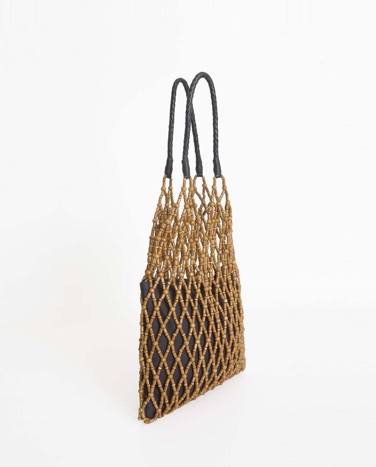 YERSE - Wooden Bead Bag in Natural