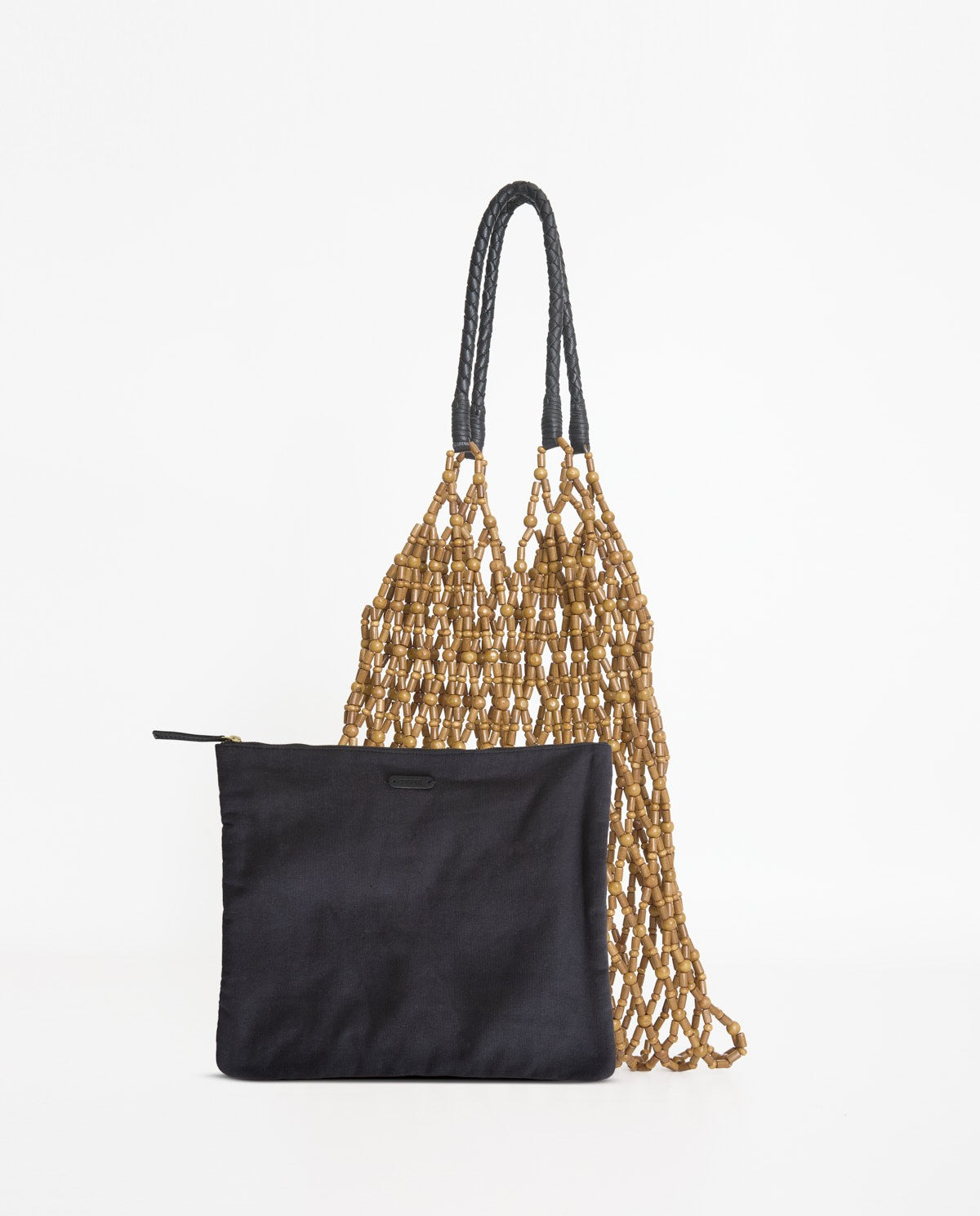 YERSE - Wooden Bead Bag in Natural