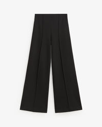 YERSE - High-Waist Elastic Trousers in Black