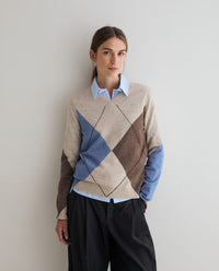 YERSE - Diamond-Pattern Sweater
