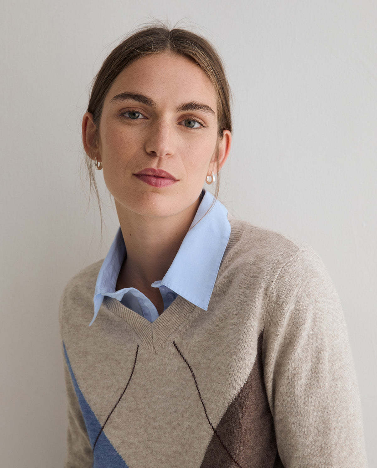 YERSE - Diamond-Pattern Sweater