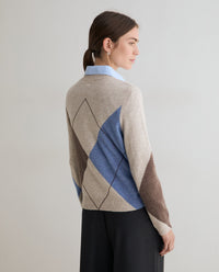 YERSE - Diamond-Pattern Sweater