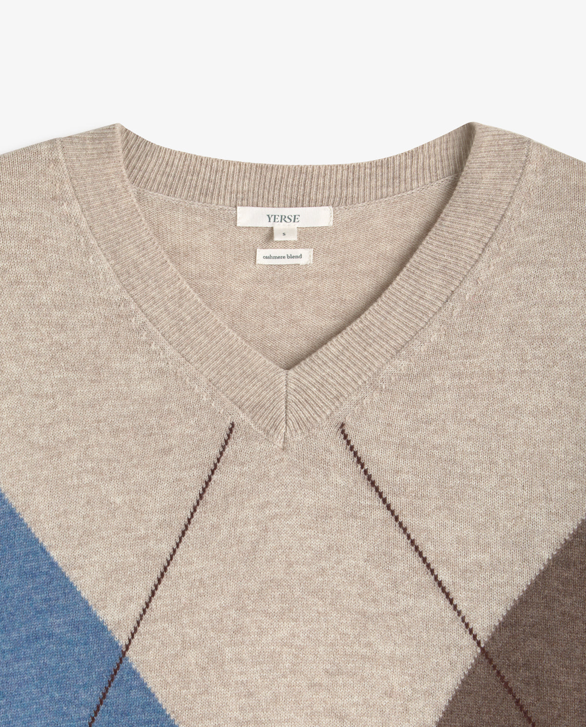 YERSE - Diamond-Pattern Sweater