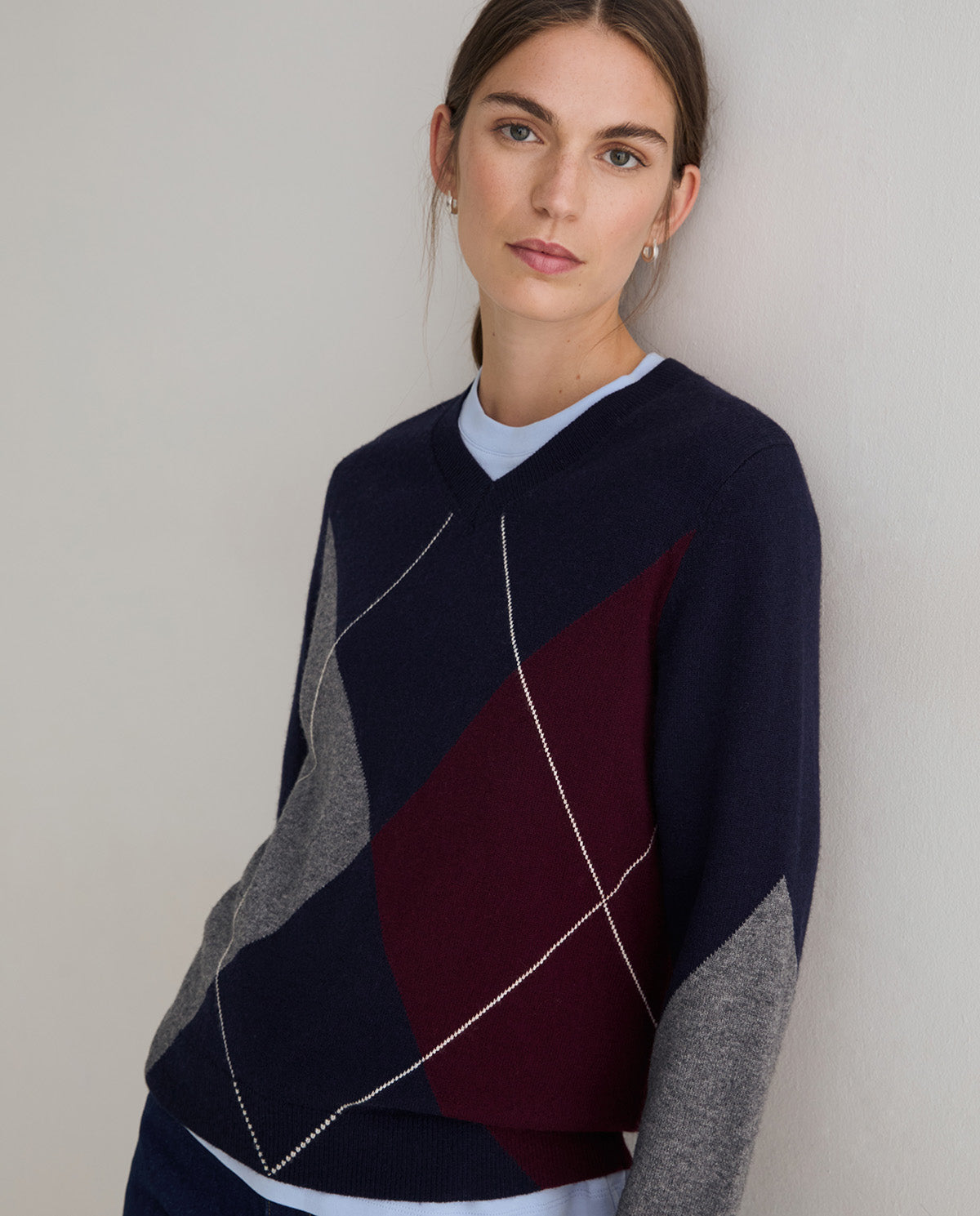 YERSE - Diamond-Pattern Sweater