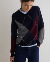 YERSE - Diamond-Pattern Sweater