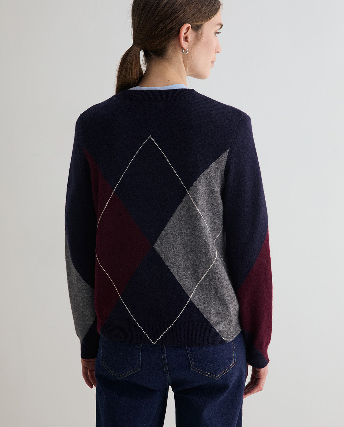 YERSE - Diamond-Pattern Sweater