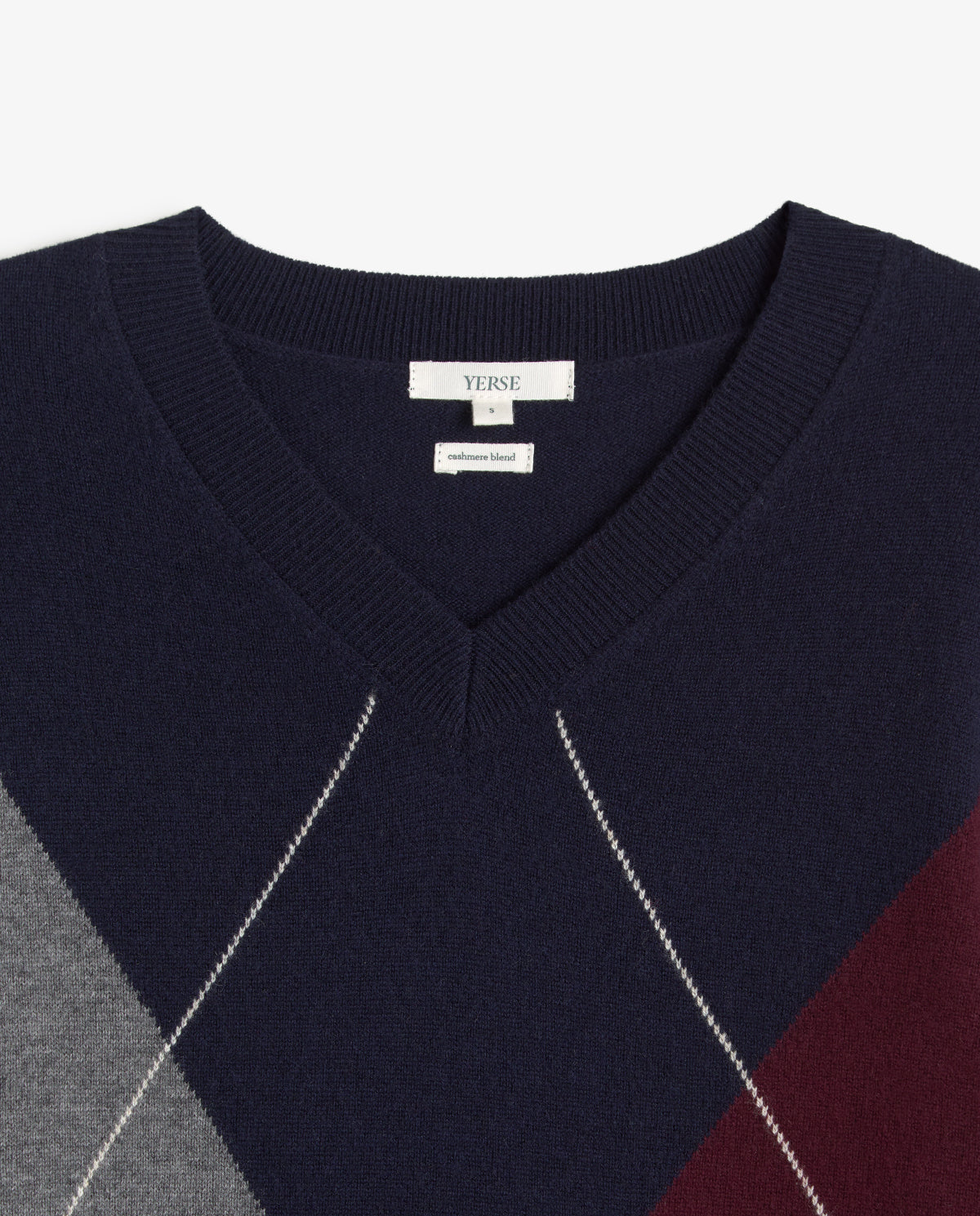 YERSE - Diamond-Pattern Sweater