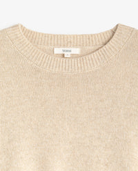 YERSE - Scarf-Detail Sweater in Crudo