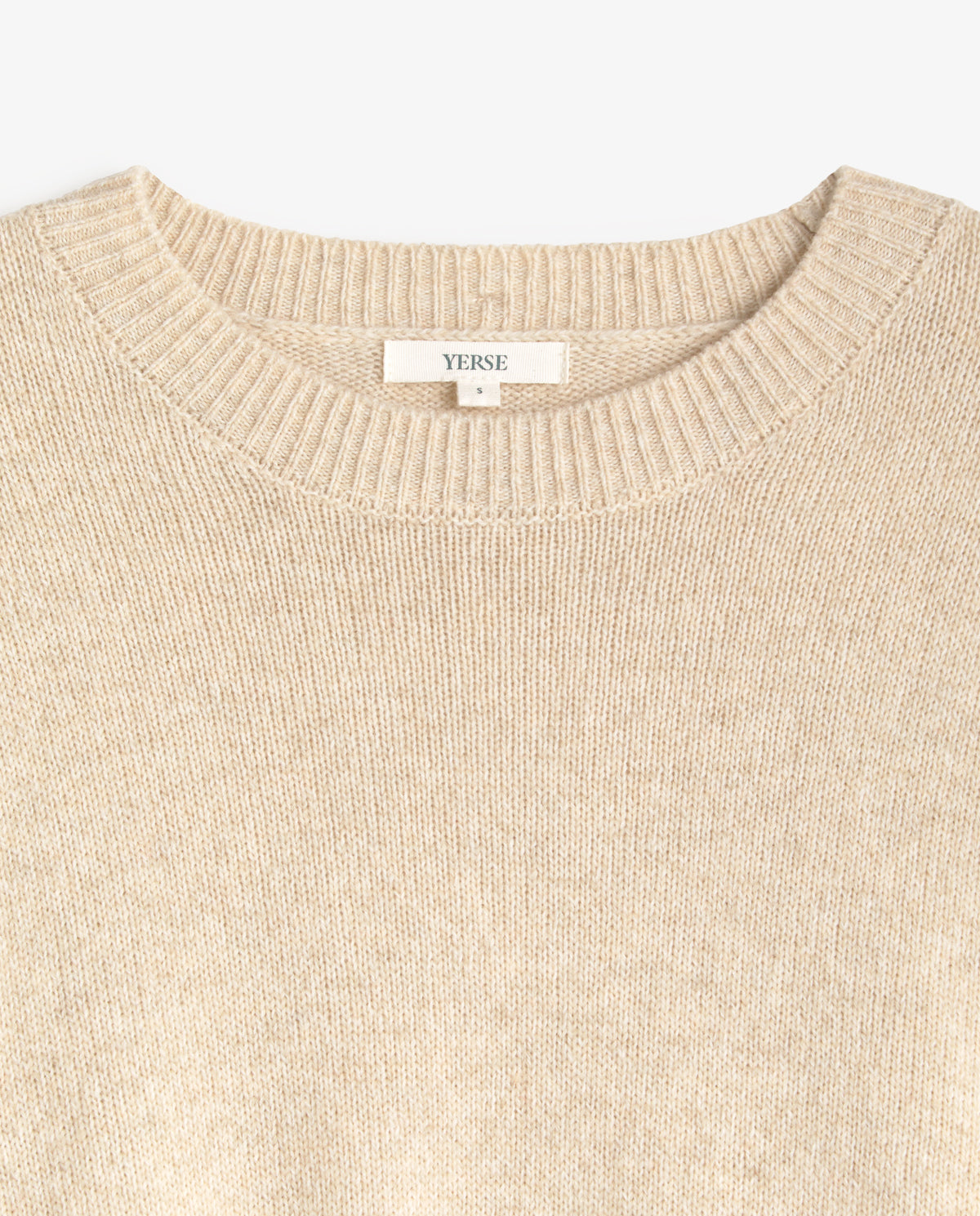 YERSE - Scarf-Detail Sweater in Crudo