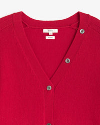 YERSE - Scarf-Detail Cardigan in Rojo