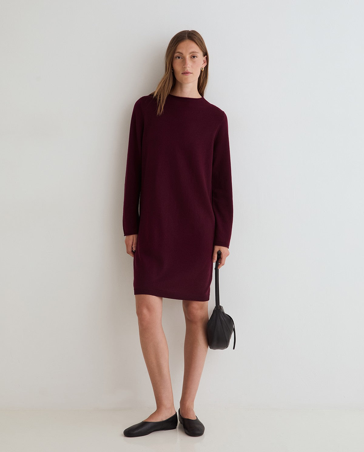 YERSE - Short Dress in Granate