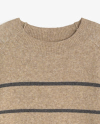 YERSE - Short Sleeve Sweater in Strippes In