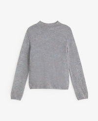 YERSE - Funnel Neck Sweater in Grey Sky Blue
