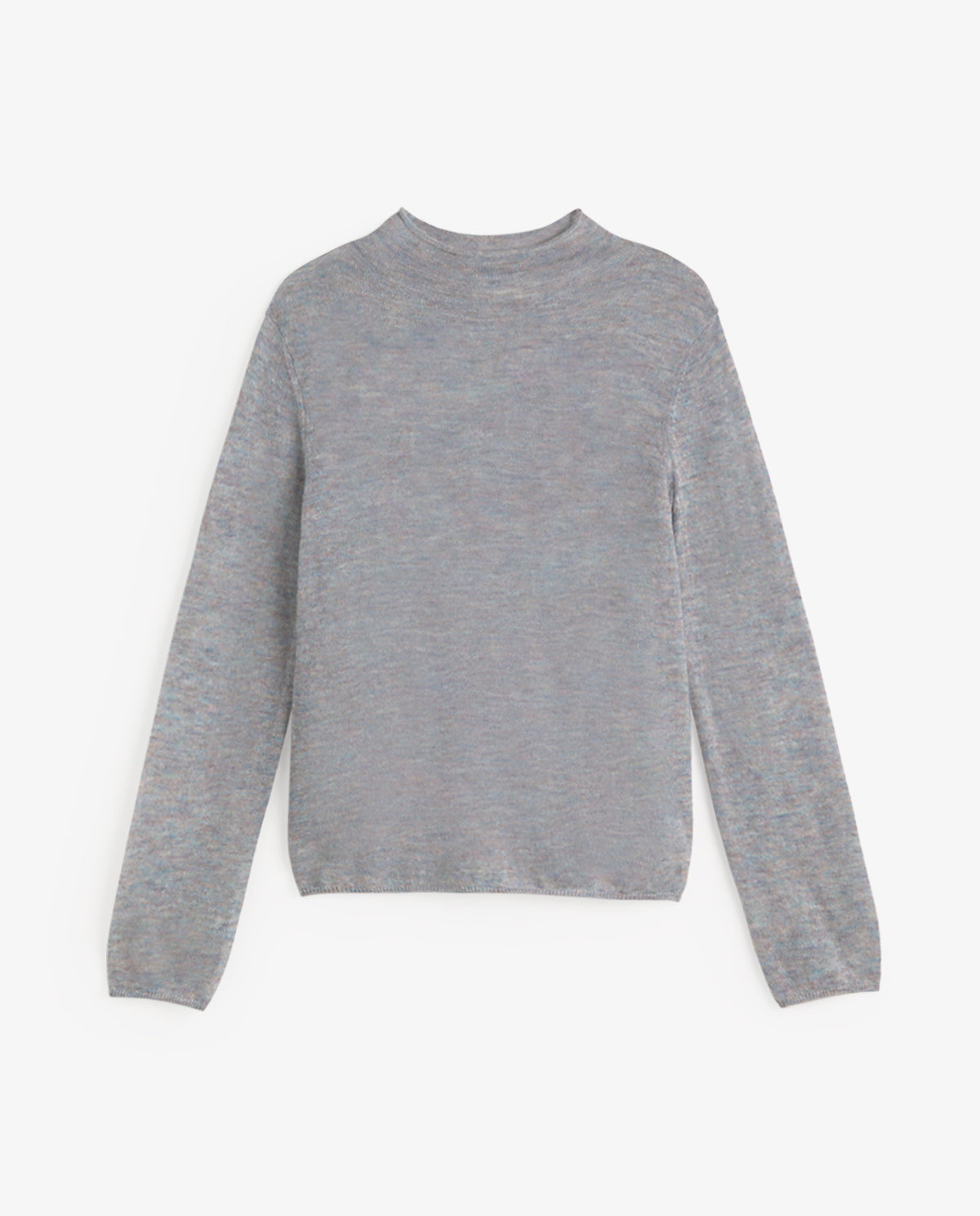 YERSE - Funnel Neck Sweater in Grey Sky Blue