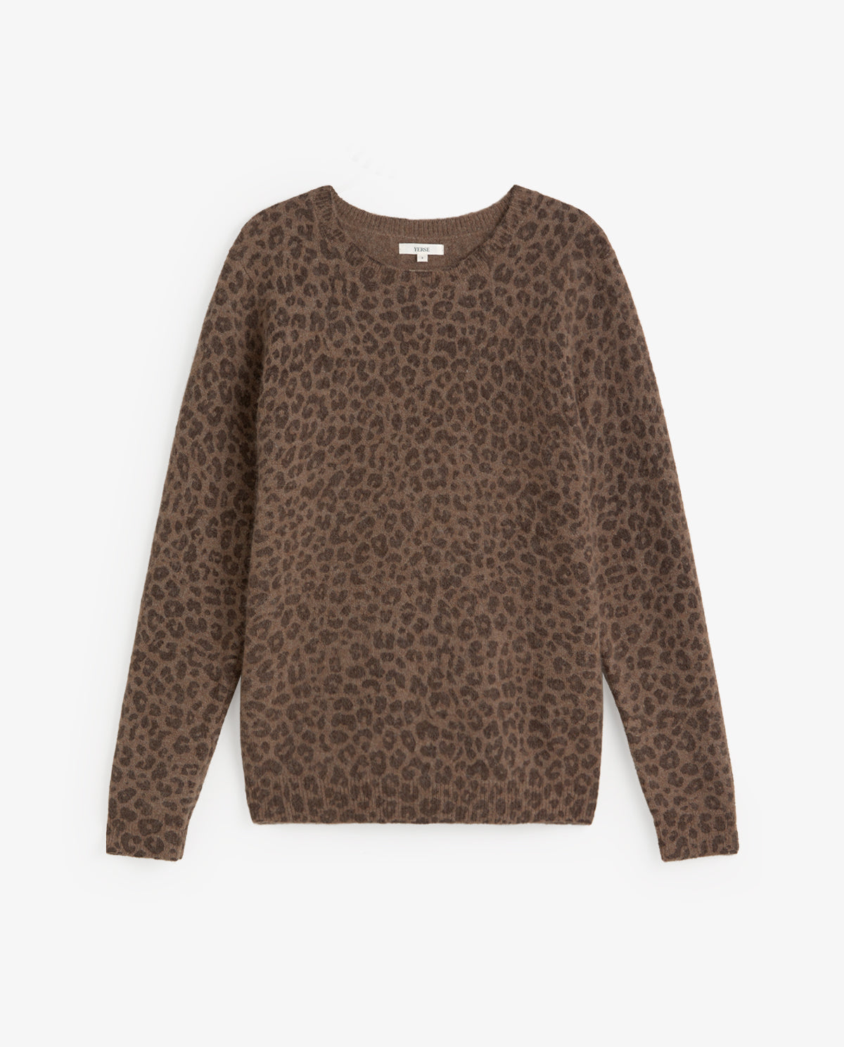 YERSE - Animal Print Sweater in Chocolate