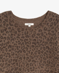 YERSE - Animal Print Sweater in Chocolate