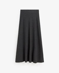 YERSE - Midi Full-Knit Skirt in Grey