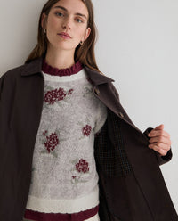 YERSE - Short Trench Coat in Chocolate