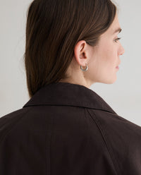 YERSE - Short Trench Coat in Chocolate