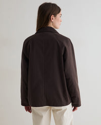 YERSE - Short Trench Coat in Chocolate