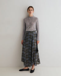 YERSE - Check-Print Skirt in Checks
