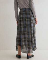 YERSE - Check-Print Skirt in Checks