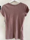 Velvet - Odelia - Cotton Slub Crewneck Short Sleeve Long Top in Oak