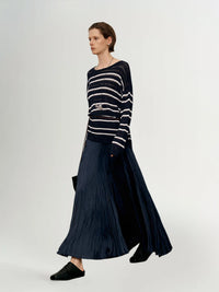 Meilleur Moment - Crinkle Skirt in Navy