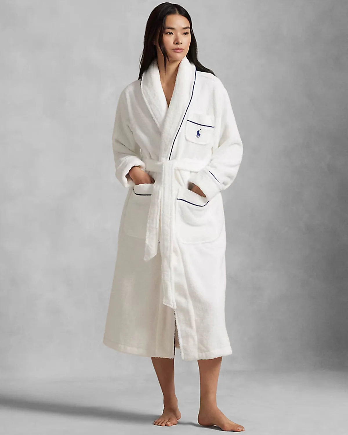 Polo by Ralph Lauren - Essentials Robe in White Cloud