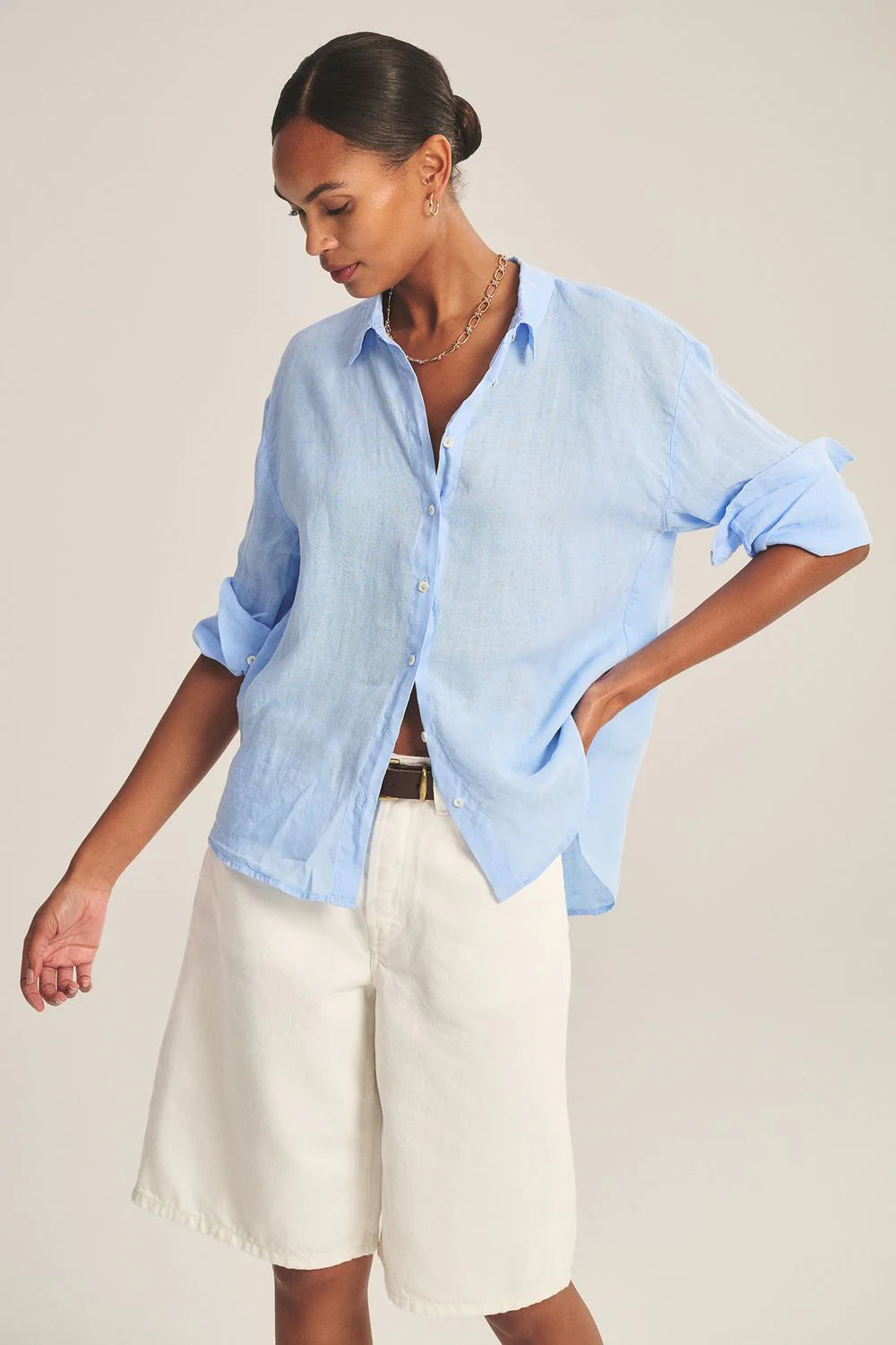 Velvet - Brighton - Linen Top in Sailboat