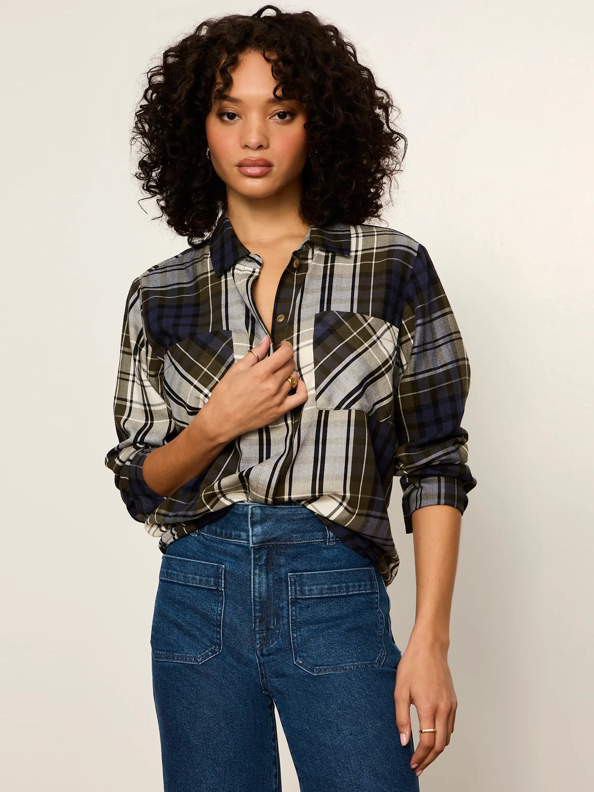 Sanctuary - The City Plaid Shirt - True Green Plaid