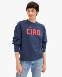 Clare V. - Oversized Sweatshirt in Block Ciao Navy