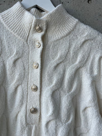 Splendid - Cella Jane Collection - Half Plaket Sweater in Snow