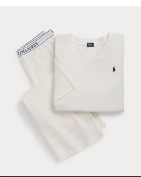 Polo By Ralph Lauren - Club Terry PJ set in White Cloud