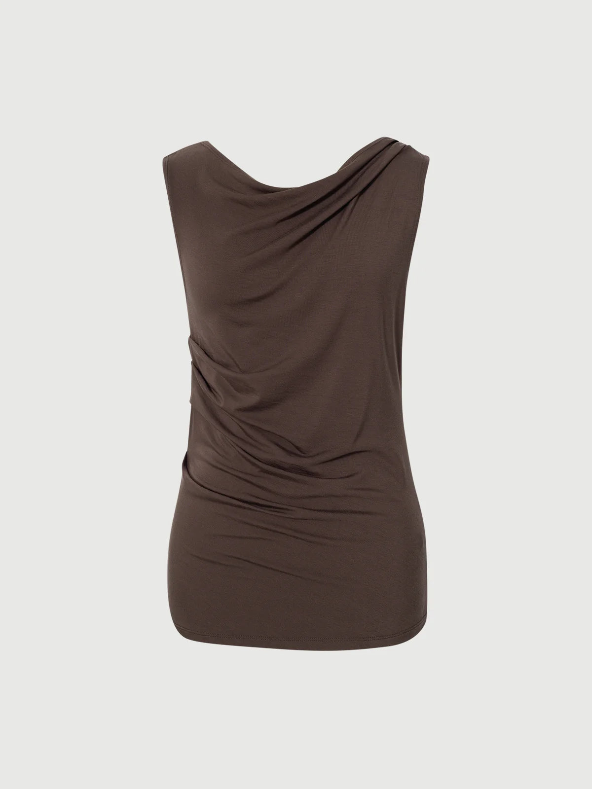 Meilleur Moment - Ruched Tank Top in Coffee