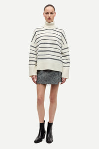Samsøe Samsøe - Sakeiku Stripe Turtleneck in Clear Cream Stripe